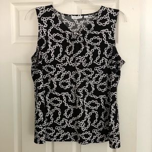 Susan Graver🌟 Sleeveless Print Top Size L